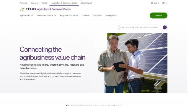 TELUS Agriculture & Consumer Goods screenshot thumbnail
