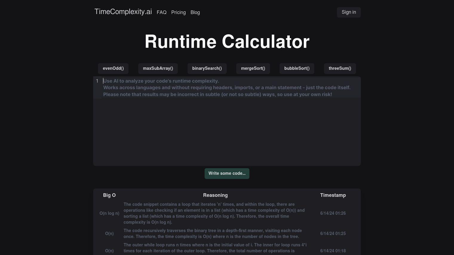 TimeComplexity.ai screenshot thumbnail