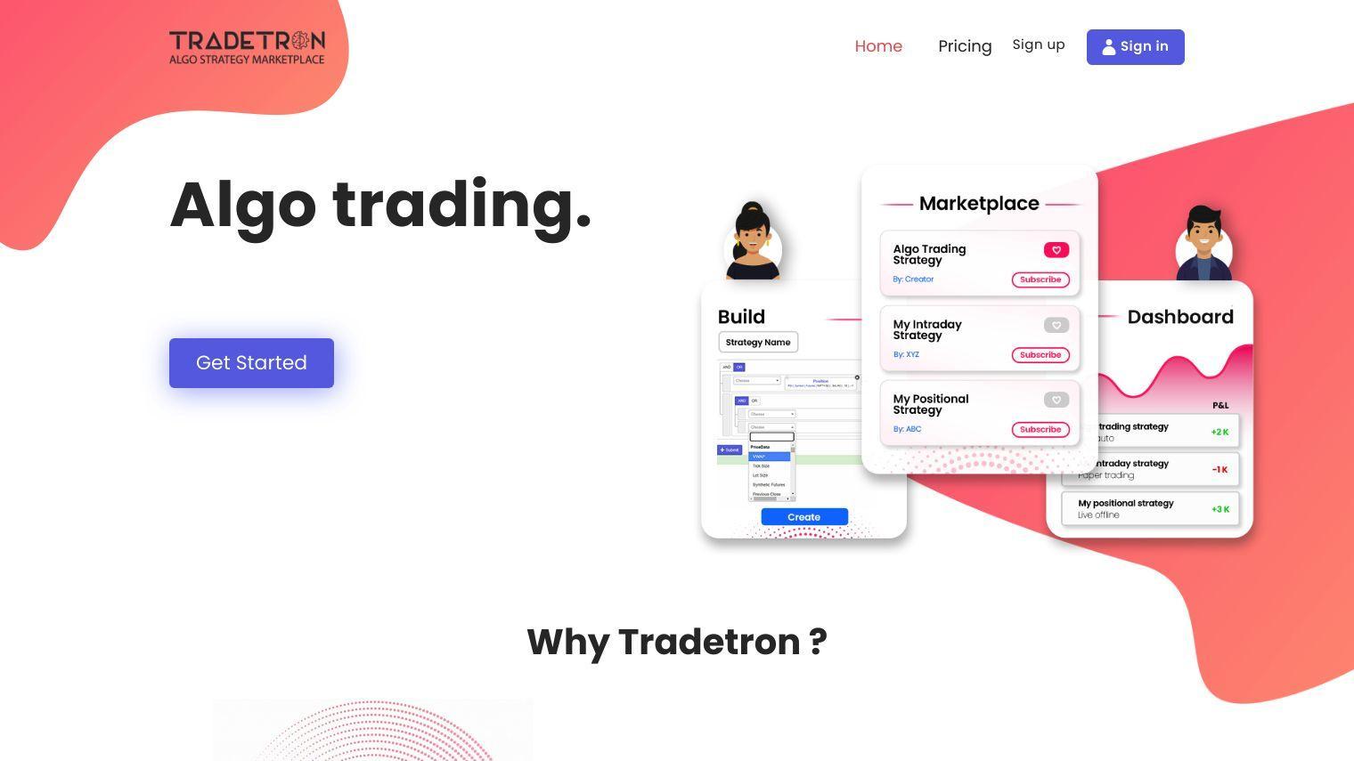 Tradetron screenshot thumbnail