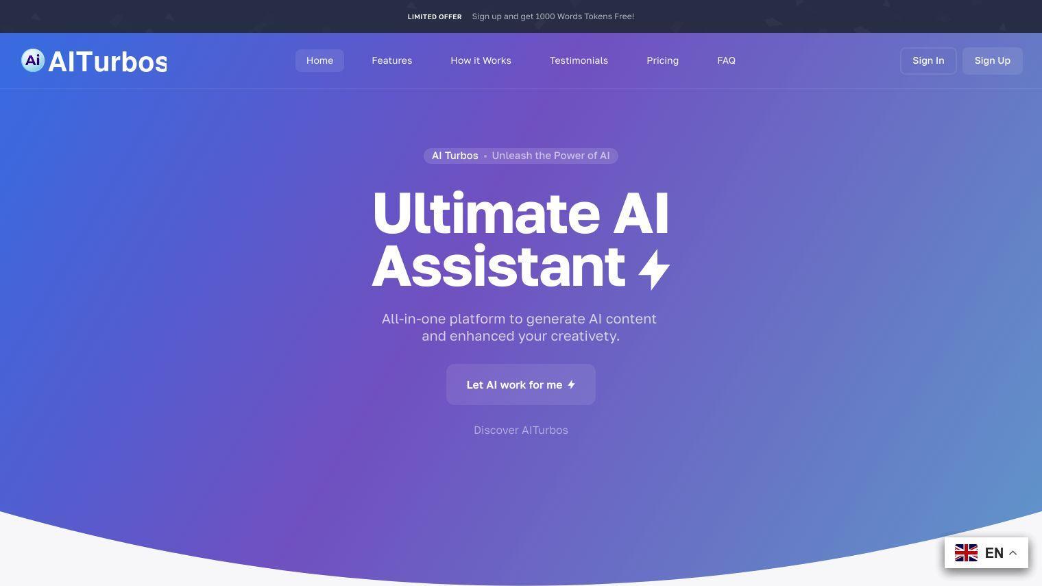 Ultimate AI Generator Chatbot Assistant screenshot thumbnail