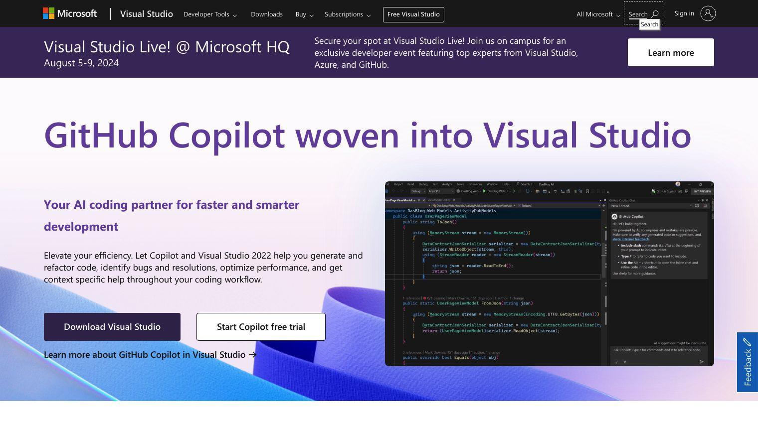 Visual Studio screenshot thumbnail