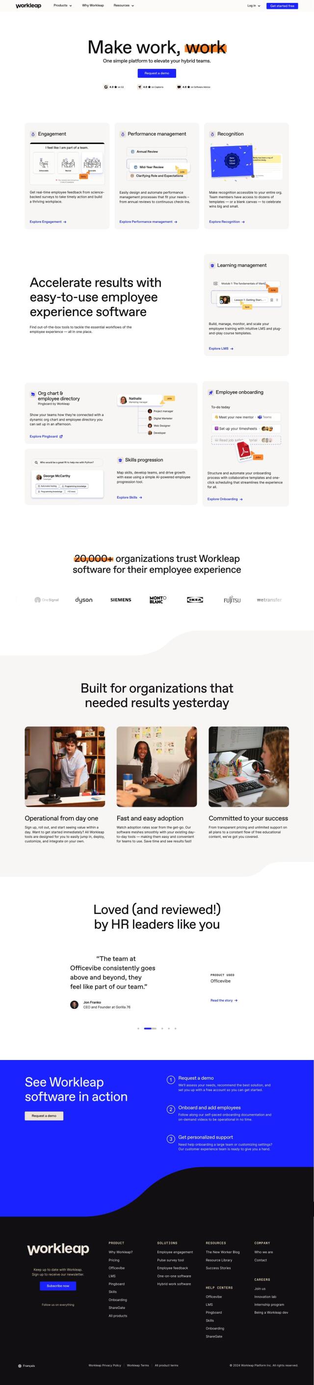 Workleap full screenshot