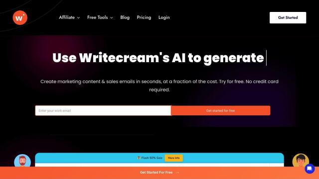 Writecream screenshot thumbnail