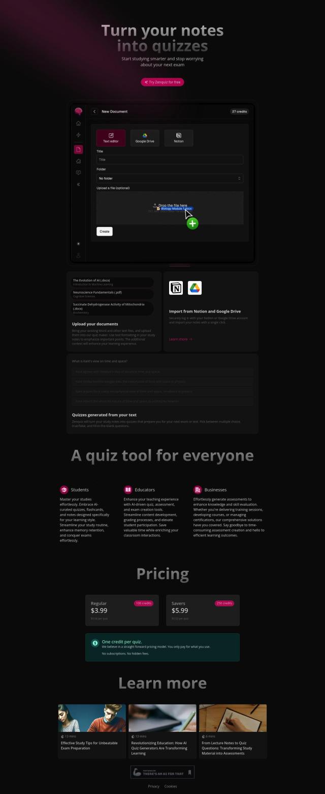 Zenquiz full screenshot