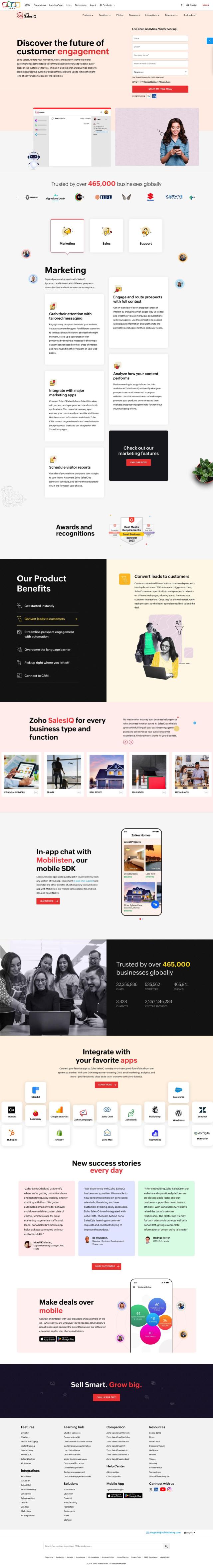 Zoho SalesIQ full screenshot